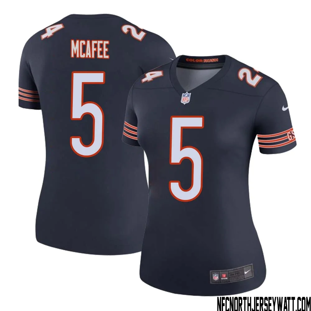 George McAfee No 5 Women Navy Chicago Bears Color Rush Legend Jersey