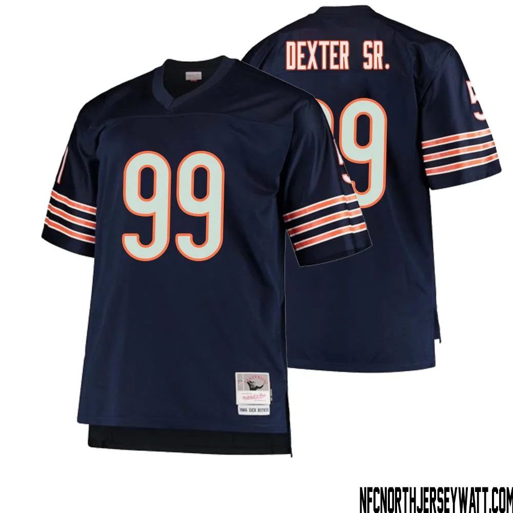 Gervon Dexter Sr. No 99 Men Mitchell Ness Navy Chicago Bears Big Tall 1966 Retired Player Replica Jersey