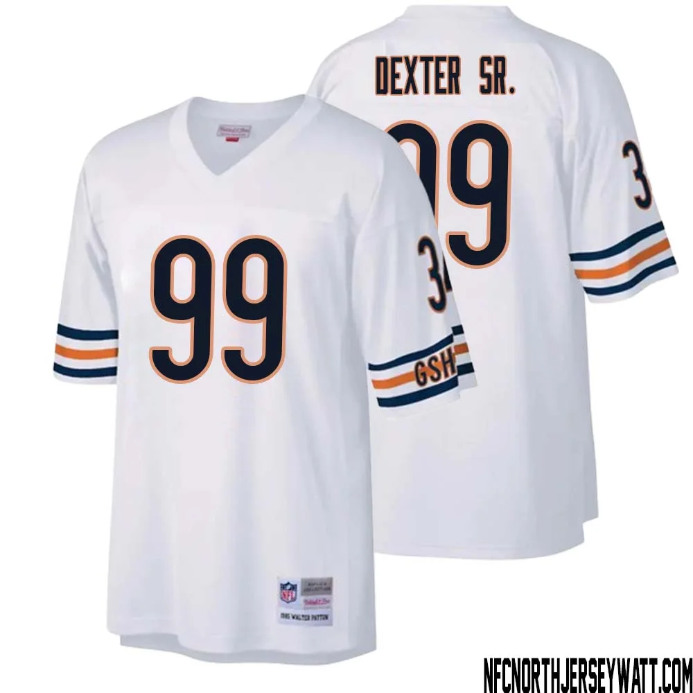 Gervon Dexter Sr. No 99 Men Mitchell Ness White Chicago Bears Legacy Replica Jersey 1
