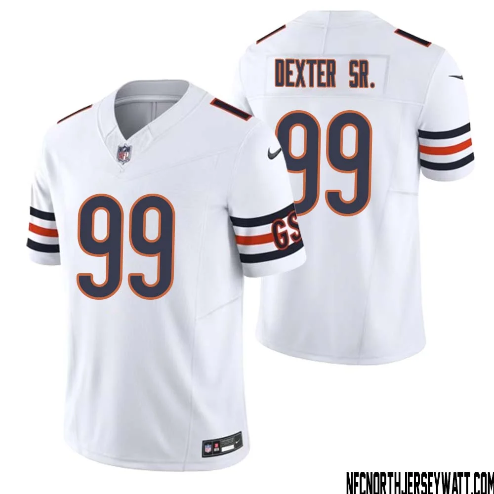 Gervon Dexter Sr. No 99 Men White Chicago Bears Vapor F.U.S.E. Limited Jersey