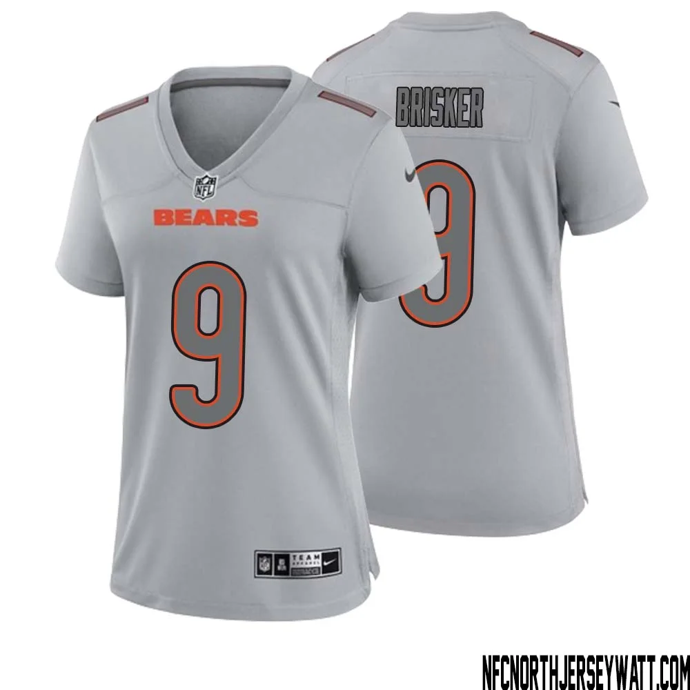 Jaquan Brisker No 9 Women Gray Chicago Bears Atmosphere Fashion Game Jersey 1