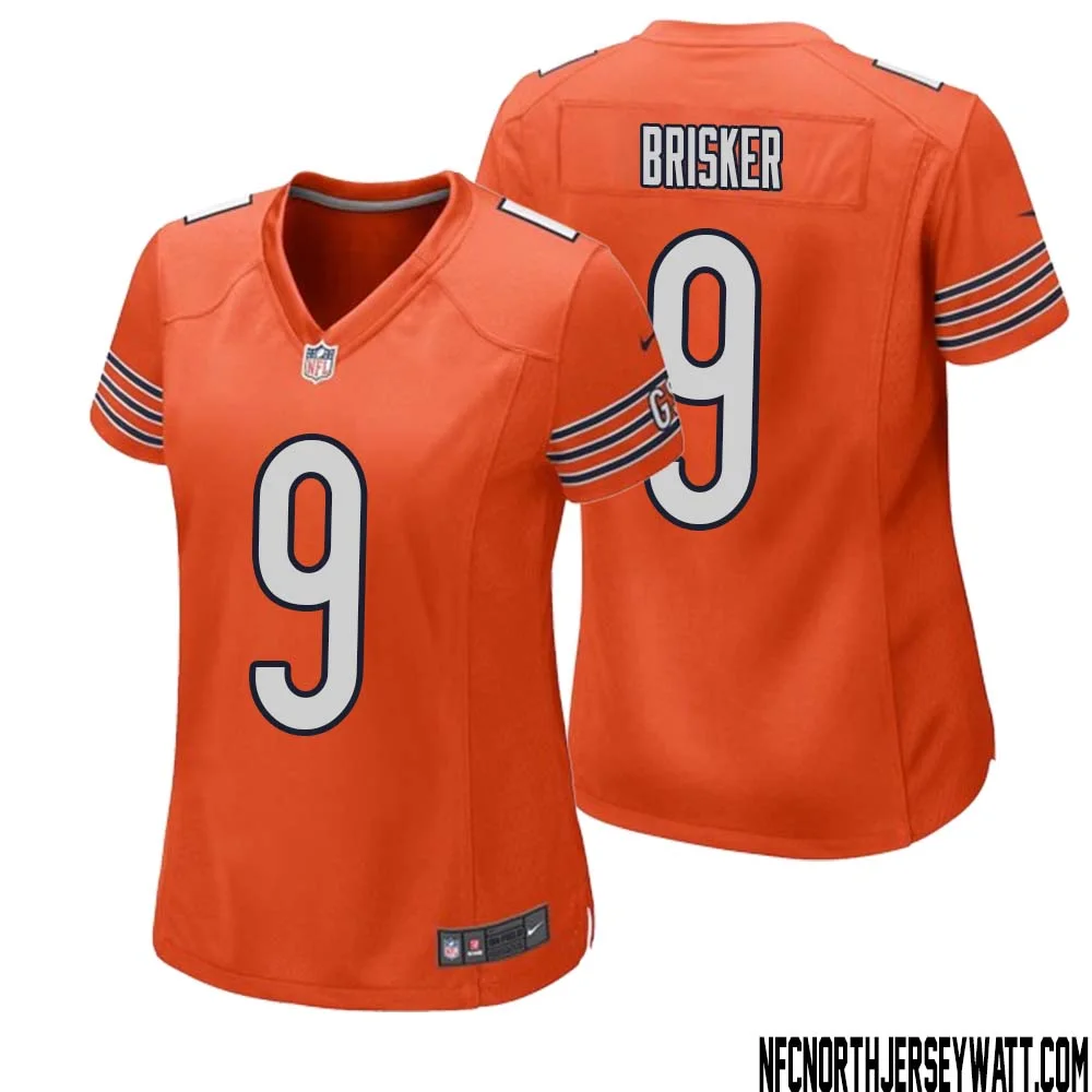 Jaquan Brisker No 9 Women Orange Chicago Bears Alternate Game Player Jersey 1
