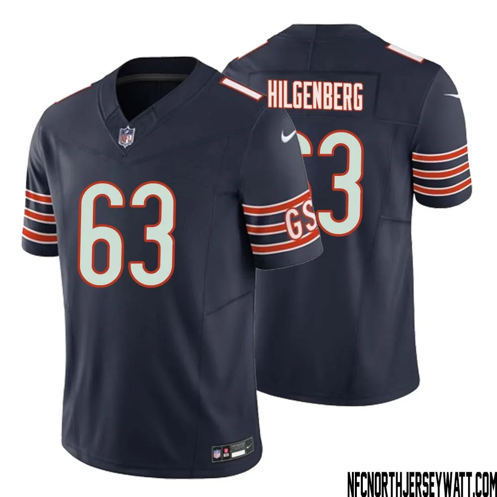Jay Hilgenberg No 63 Men Navy Chicago Bears Vapor F.U.S.E. Limited Jersey 1