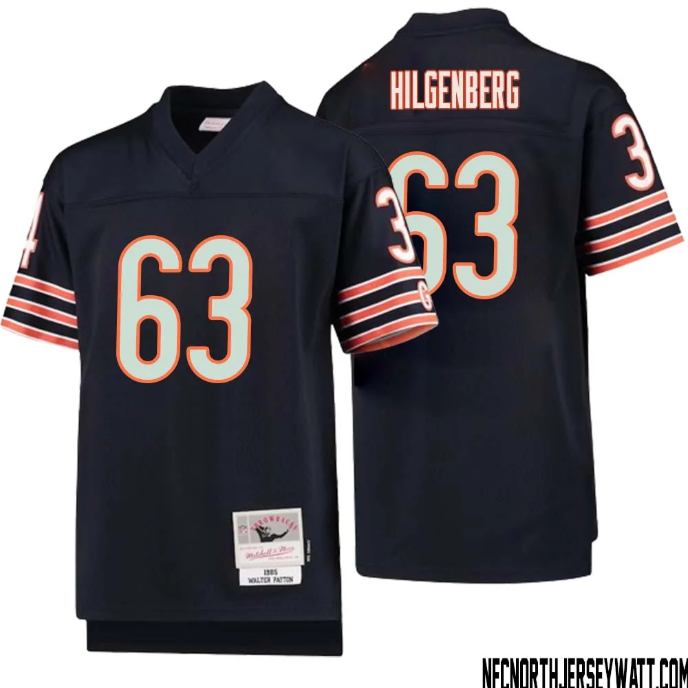 Jay Hilgenberg No 63 Youth Mitchell Ness Navy Chicago Bears 1985 Legacy Retired Player Jersey