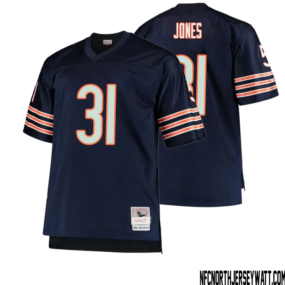 Jaylon Jones No 31 Men Mitchell Ness Navy Chicago Bears Big Tall 1966 Retired Player Replica Jersey 1