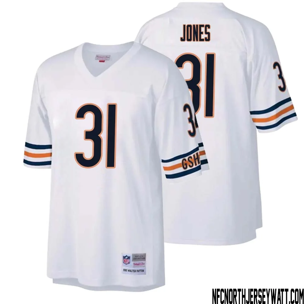 Jaylon Jones No 31 Men Mitchell Ness White Chicago Bears Legacy Replica Jersey 1