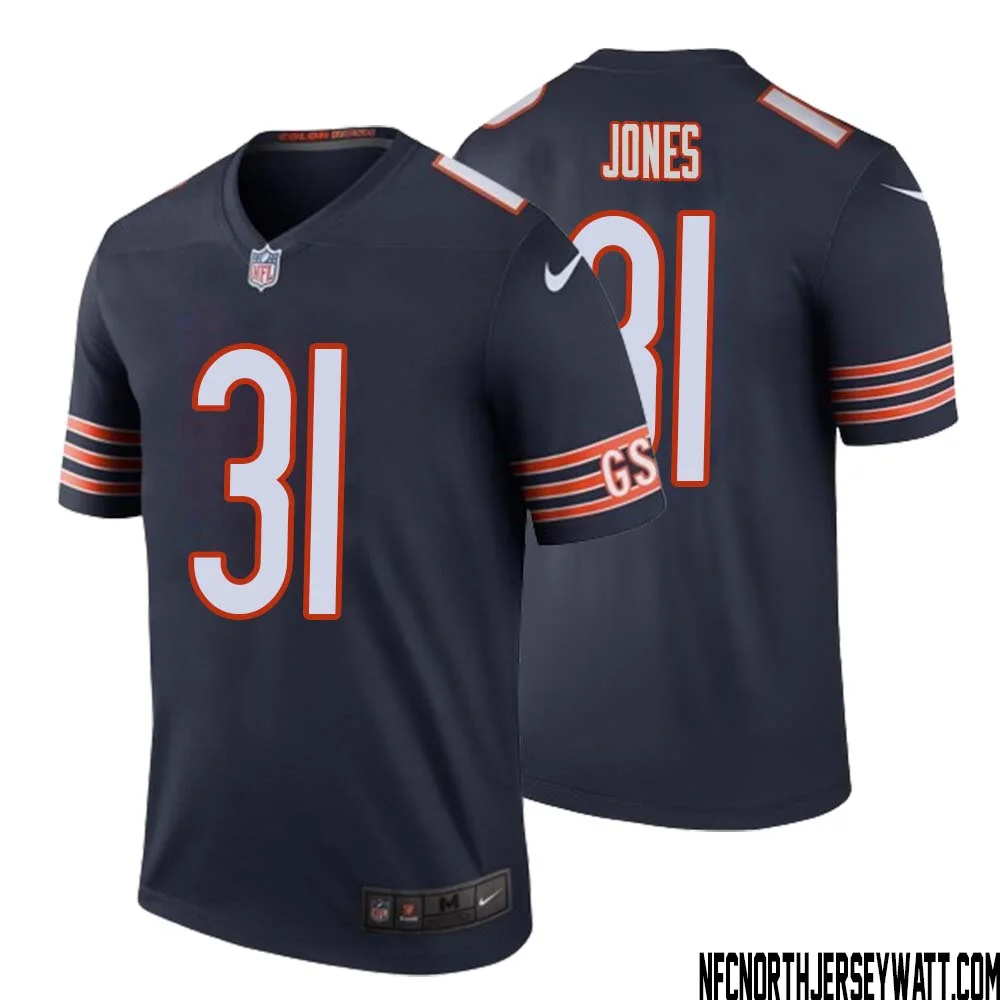 Jaylon Jones No 31 Men Navy Chicago Bears Color Rush Legend Jersey 1