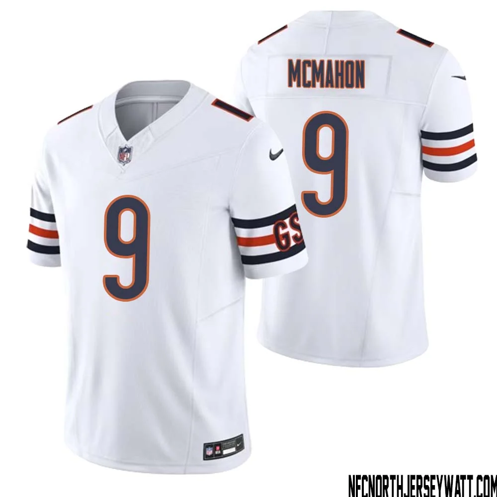 Jim McMahon No 9 Men White Chicago Bears Vapor F.U.S.E. Limited Jersey