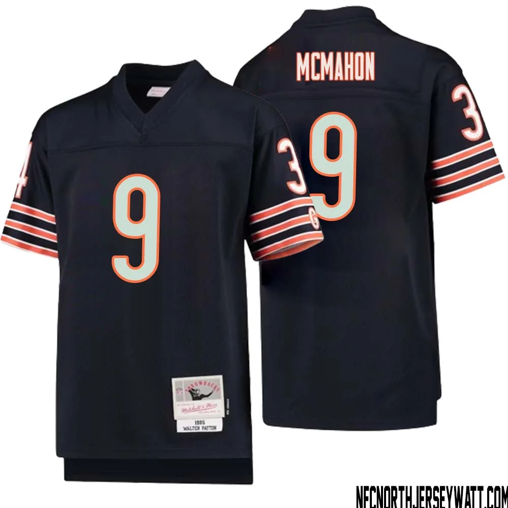 Jim McMahon No 9 Youth Mitchell Ness Navy Chicago Bears 1985 Legacy Retired Player Jersey