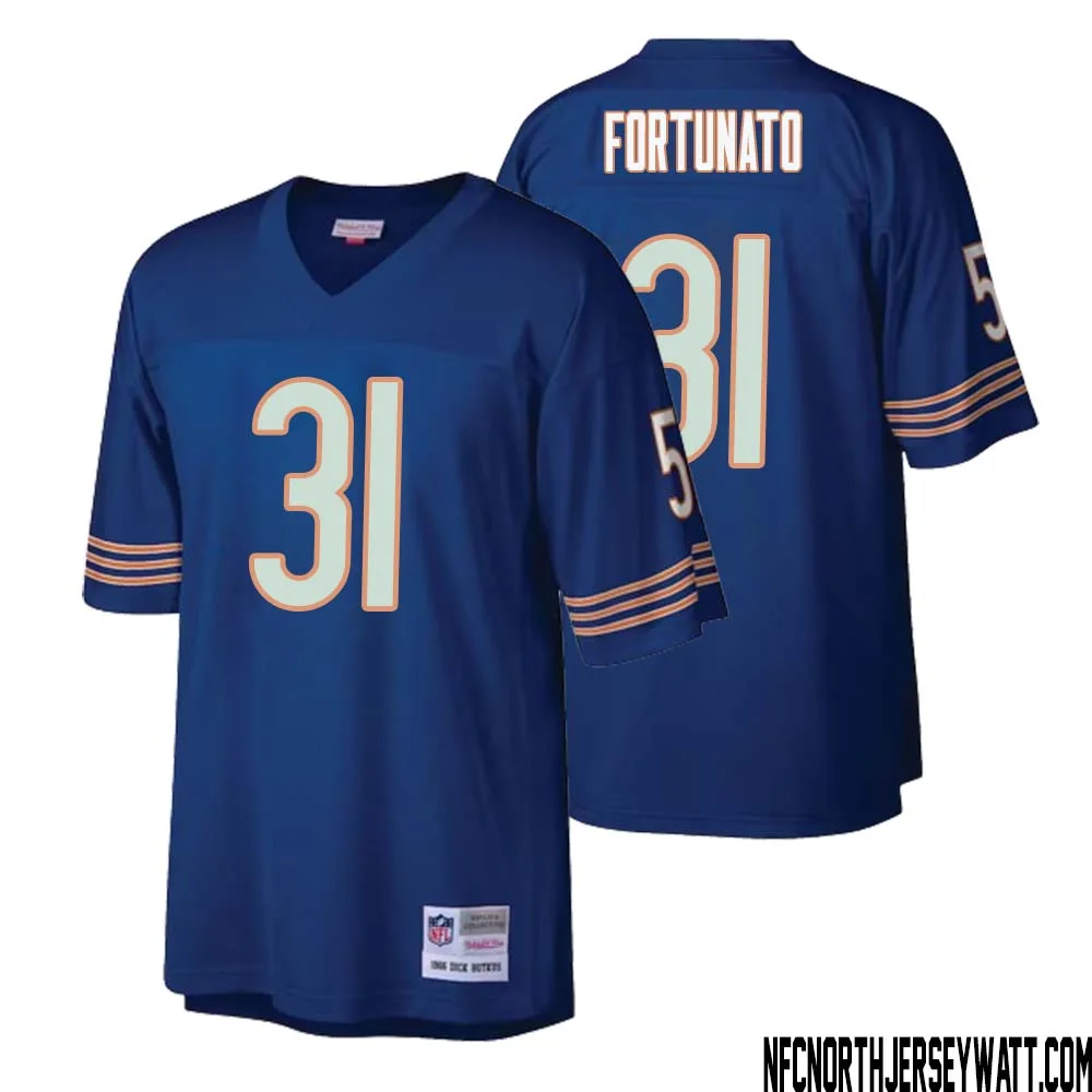 Joe Fortunato No 31 Men Mitchell Ness Navy Chicago Bears Retired Player Legacy Replica Jersey 1