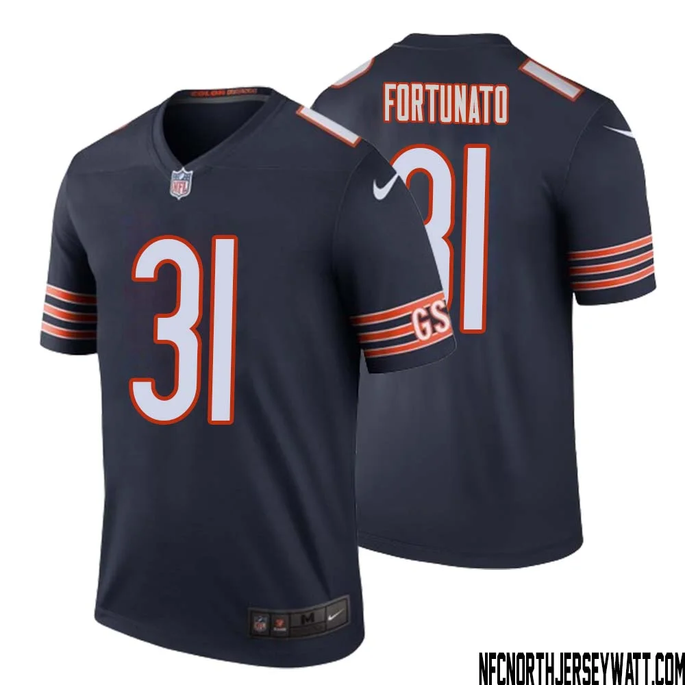 Joe Fortunato No 31 Men Navy Chicago Bears Color Rush Legend Jersey 1