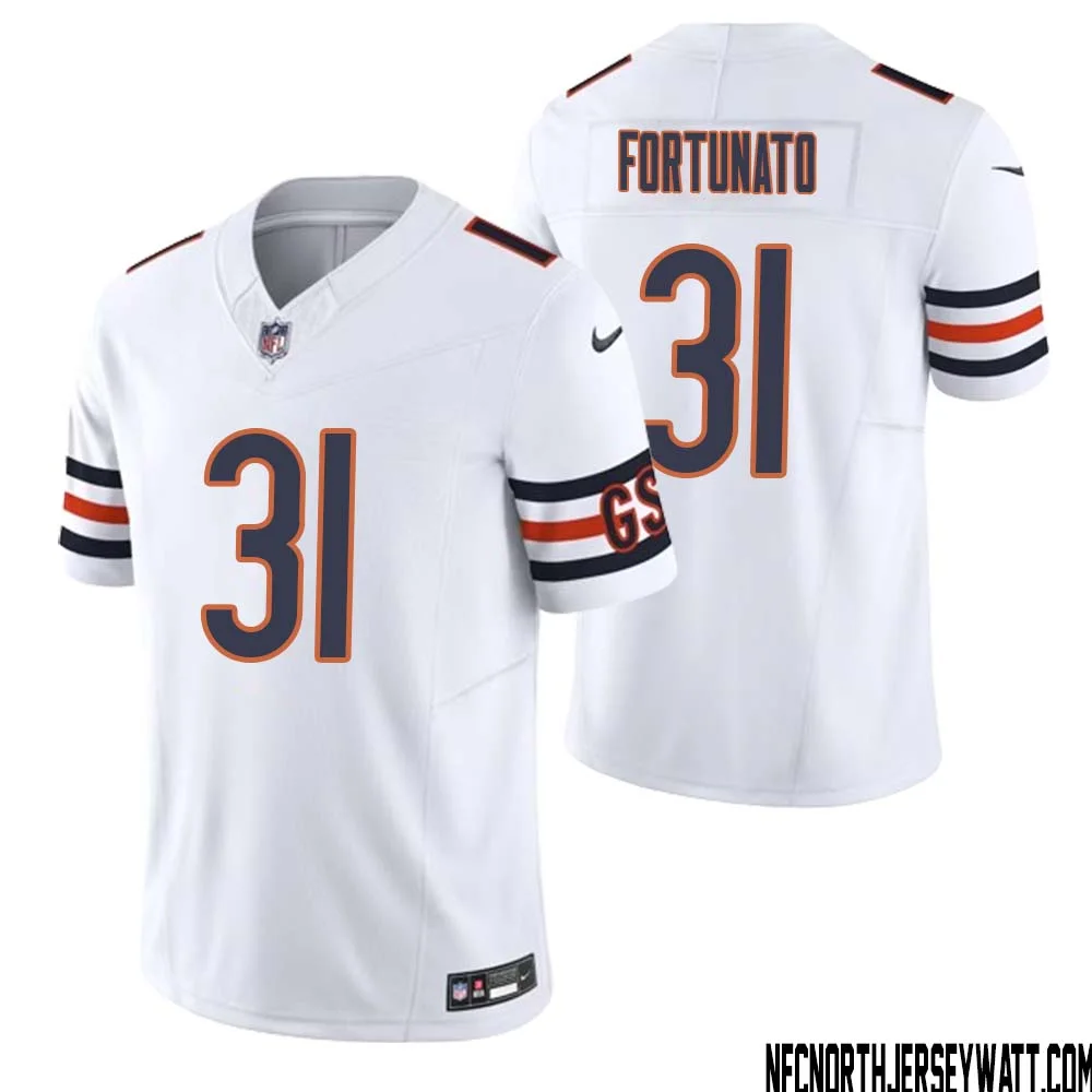 Joe Fortunato No 31 Men White Chicago Bears Vapor F.U.S.E. Limited Jersey