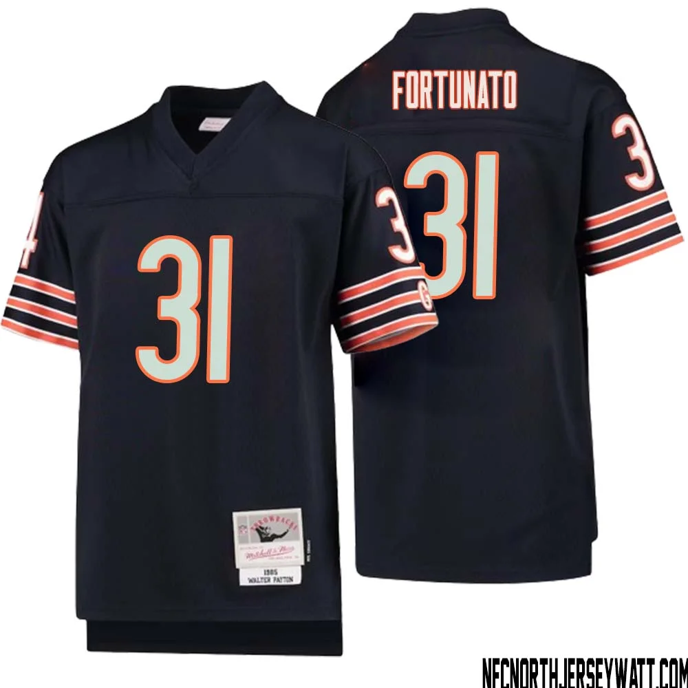 Joe Fortunato No 31 Youth Mitchell Ness Navy Chicago Bears 1985 Legacy Retired Player Jersey