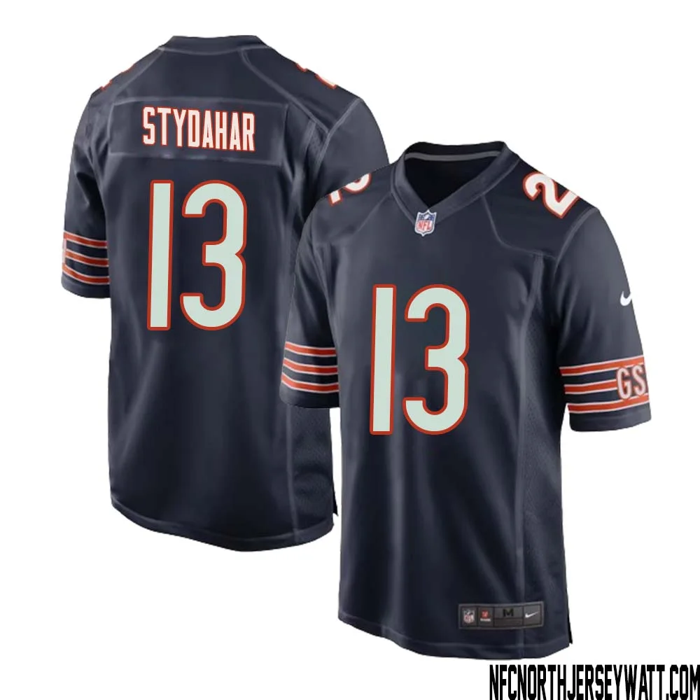 Joe Stydahar No 13 Chicago Bears Home Game Navy Jersey for Men