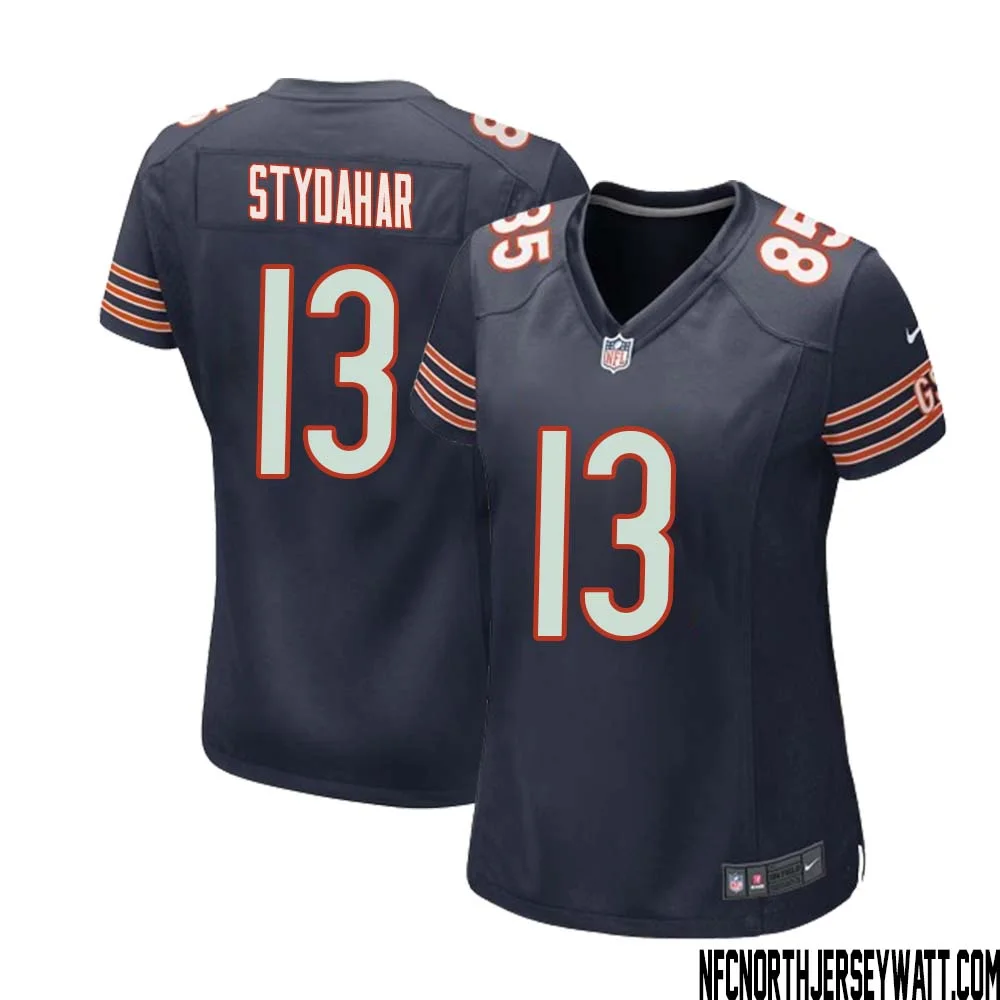 Joe Stydahar No 13 Chicago Bears Home Game Navy Jersey for Women