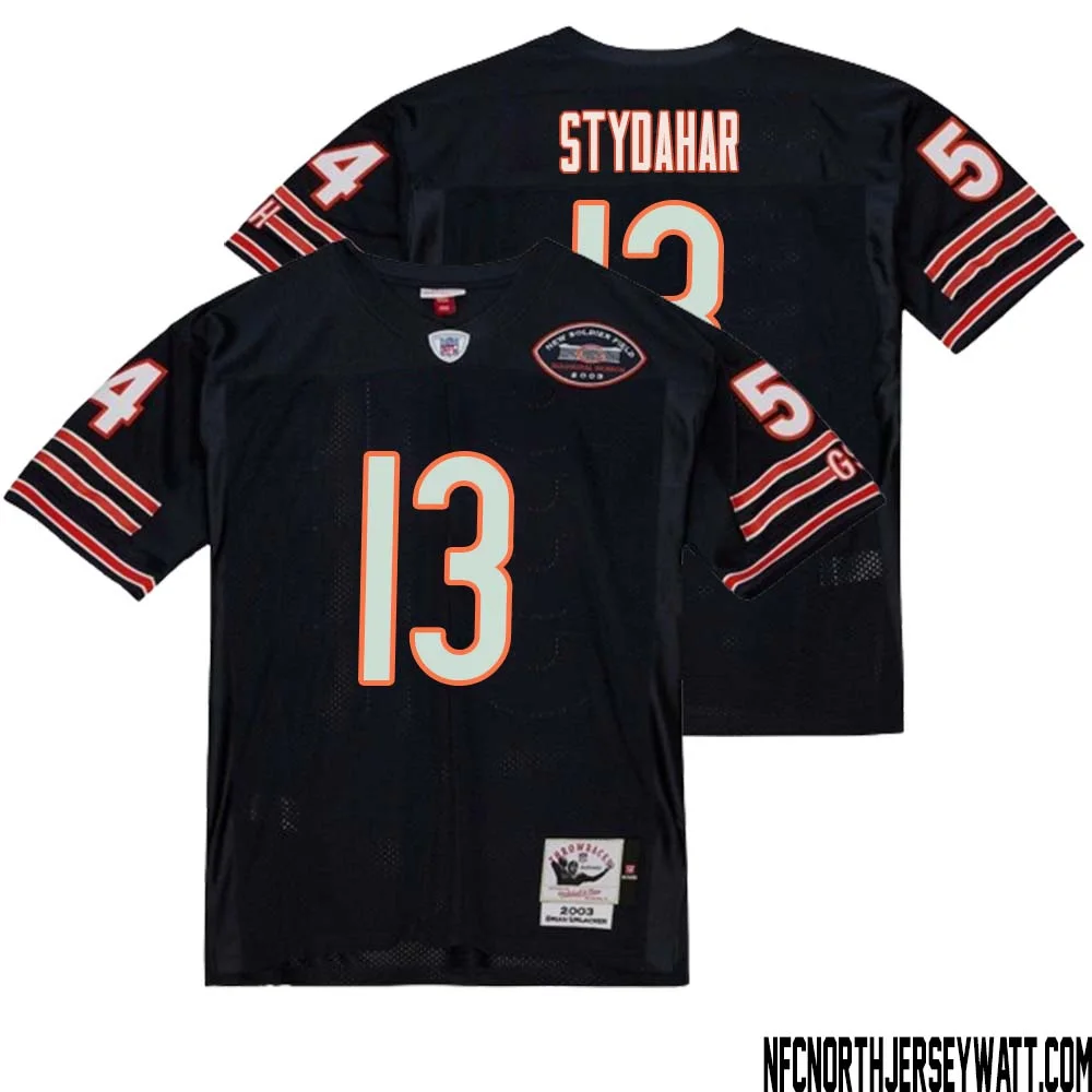 Joe Stydahar No 13 Men Mitchell Ness Navy Chicago Bears 2004 Authentic Throwback Retired Player Jersey 1