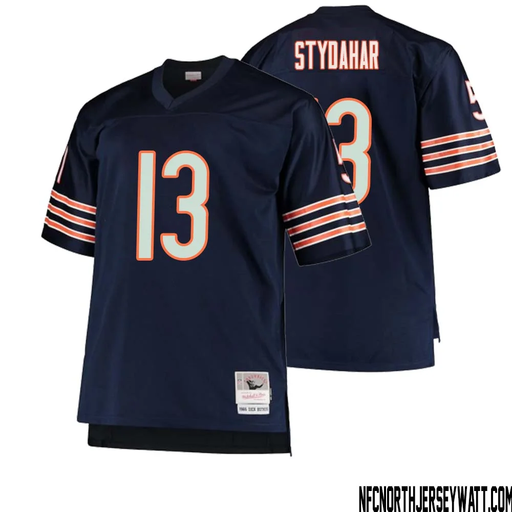 Joe Stydahar No 13 Men Mitchell Ness Navy Chicago Bears Big Tall 1966 Retired Player Replica Jersey