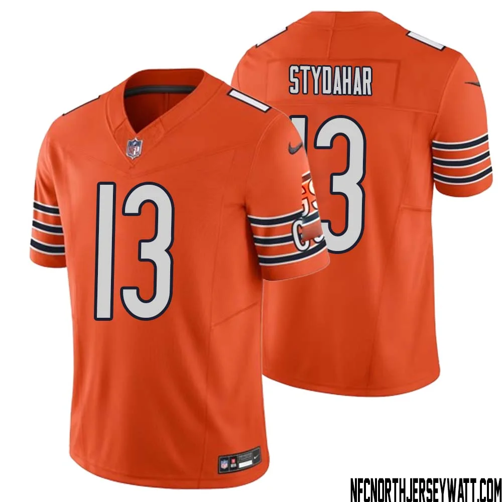 Joe Stydahar No 13 Men Orange Chicago Bears Vapor F.U.S.E. Limited Jersey 1