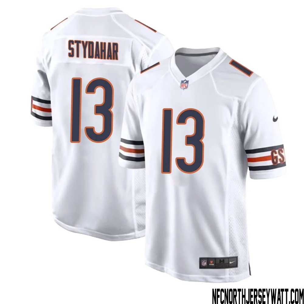 Joe Stydahar No 13 Men White Chicago Bears Away Game Jersey 1