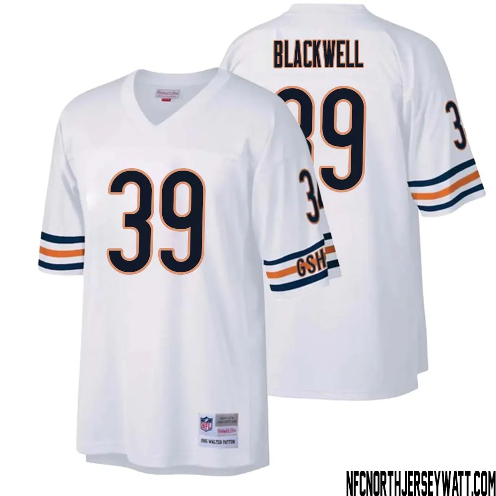 Josh Blackwell No 39 Men Mitchell Ness White Chicago Bears Legacy Replica Jersey