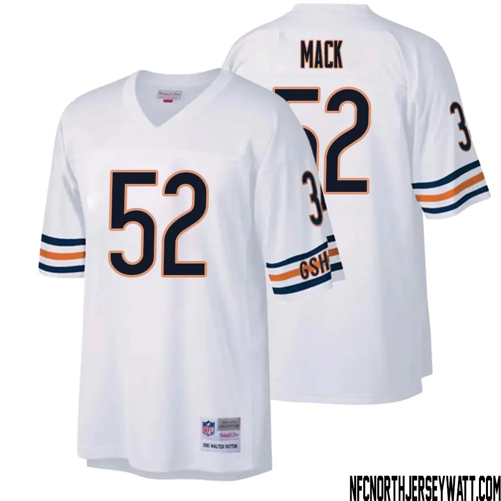 Khalil Mack No 52 Men Mitchell Ness White Chicago Bears Legacy Replica Jersey