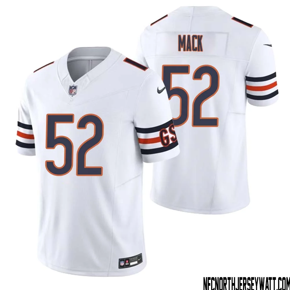 Khalil Mack No 52 Men White Chicago Bears Vapor F.U.S.E. Limited Jersey 1