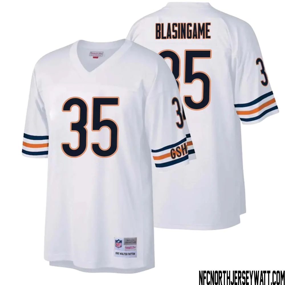 Khari Blasingame No 35 Men Mitchell Ness White Chicago Bears Legacy Replica Jersey