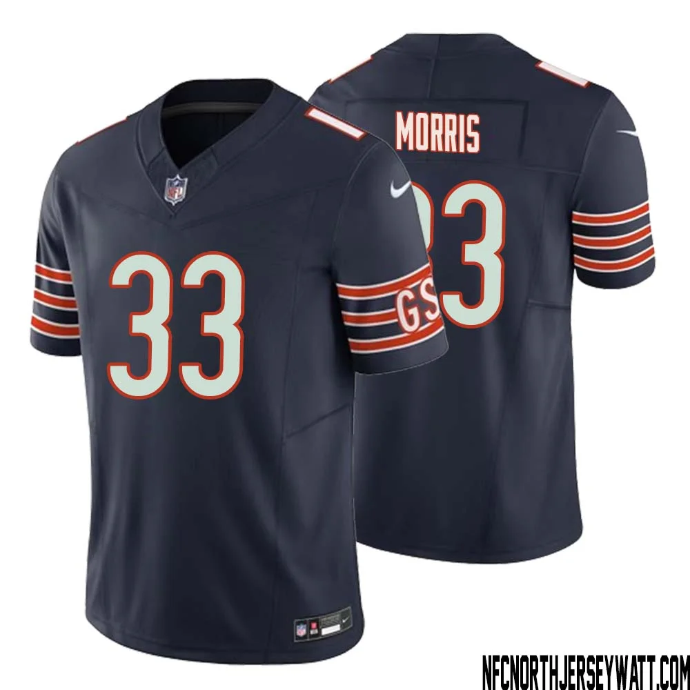 Larry Morris No 33 Men Navy Chicago Bears Vapor F.U.S.E. Limited Jersey