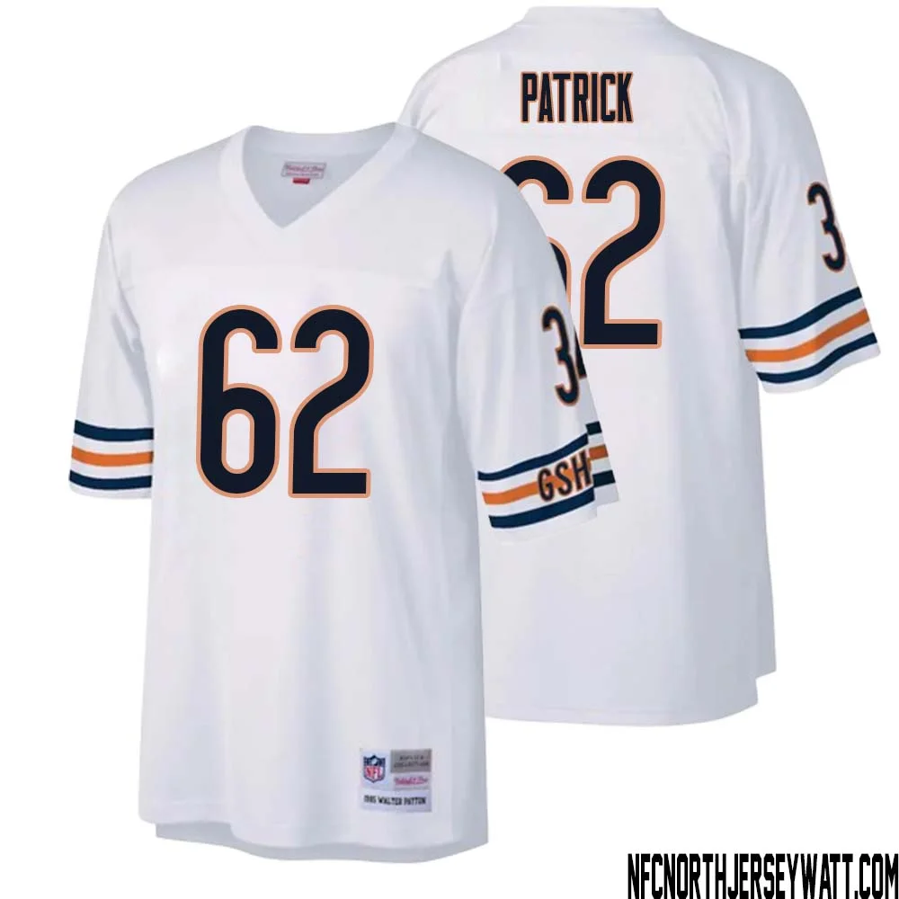 Lucas Patrick No 62 Men Mitchell Ness White Chicago Bears Legacy Replica Jersey