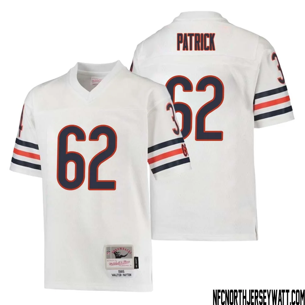 Lucas Patrick No 62 Youth Mitchell Ness White Chicago Bears 1985 Retired Player Legacy Jersey