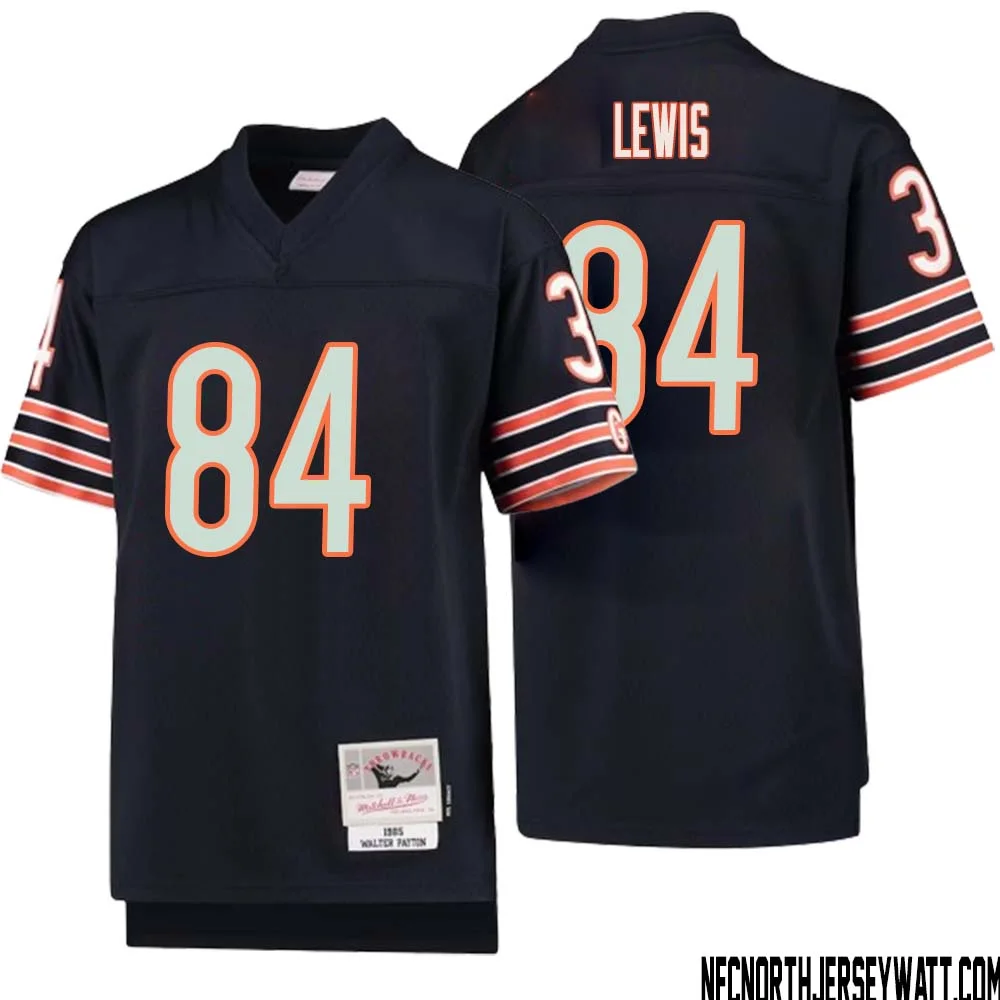 Marcedes Lewis No 84 Youth Mitchell Ness Navy Chicago Bears 1985 Legacy Retired Player Jersey 1