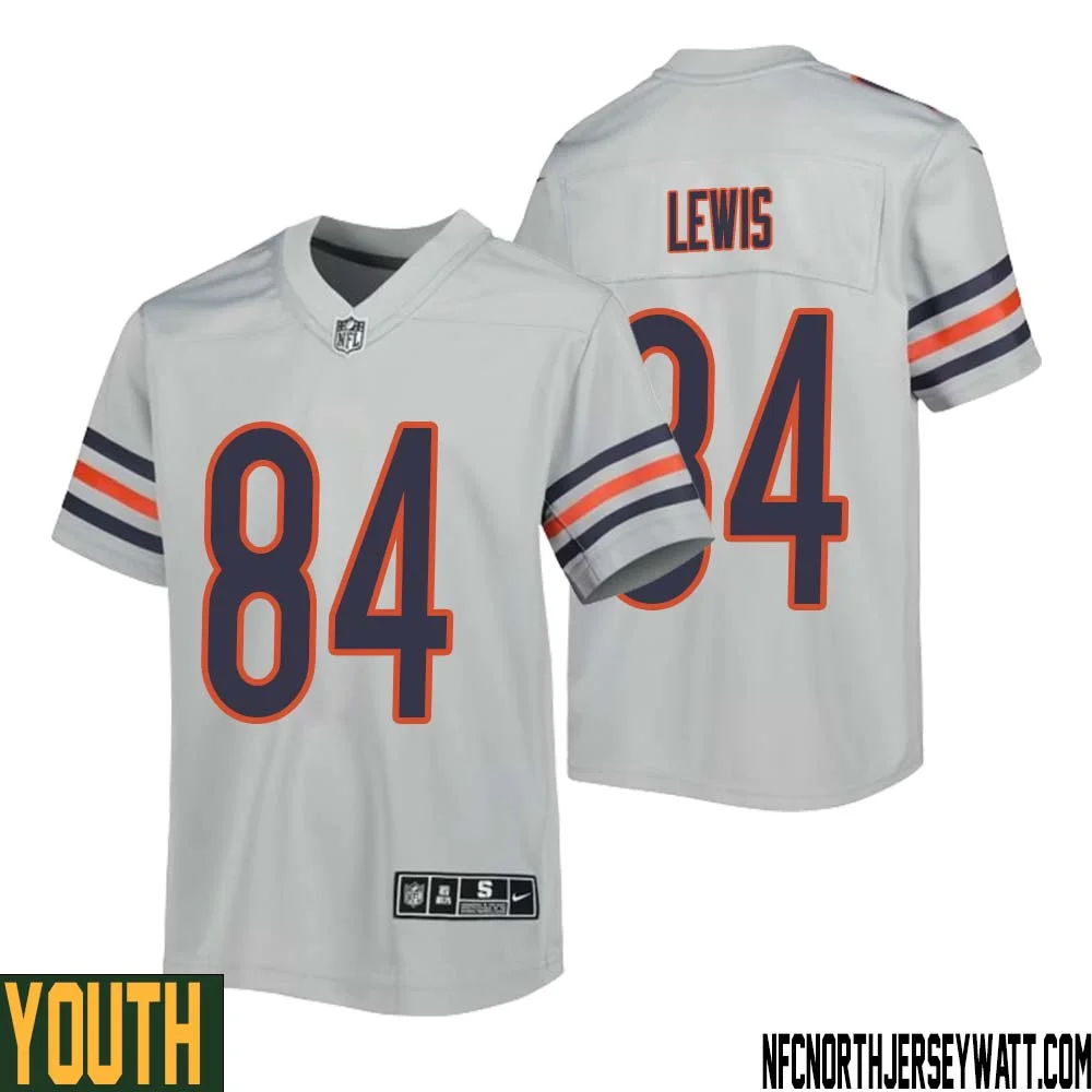 Marcedes Lewis No 84 Youth Silver Chicago Bears Inverted Legend Jersey 1