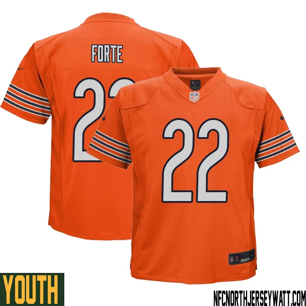 Matt Forte No 22 Youth Orange Chicago Bears Alternate Game Player Jersey