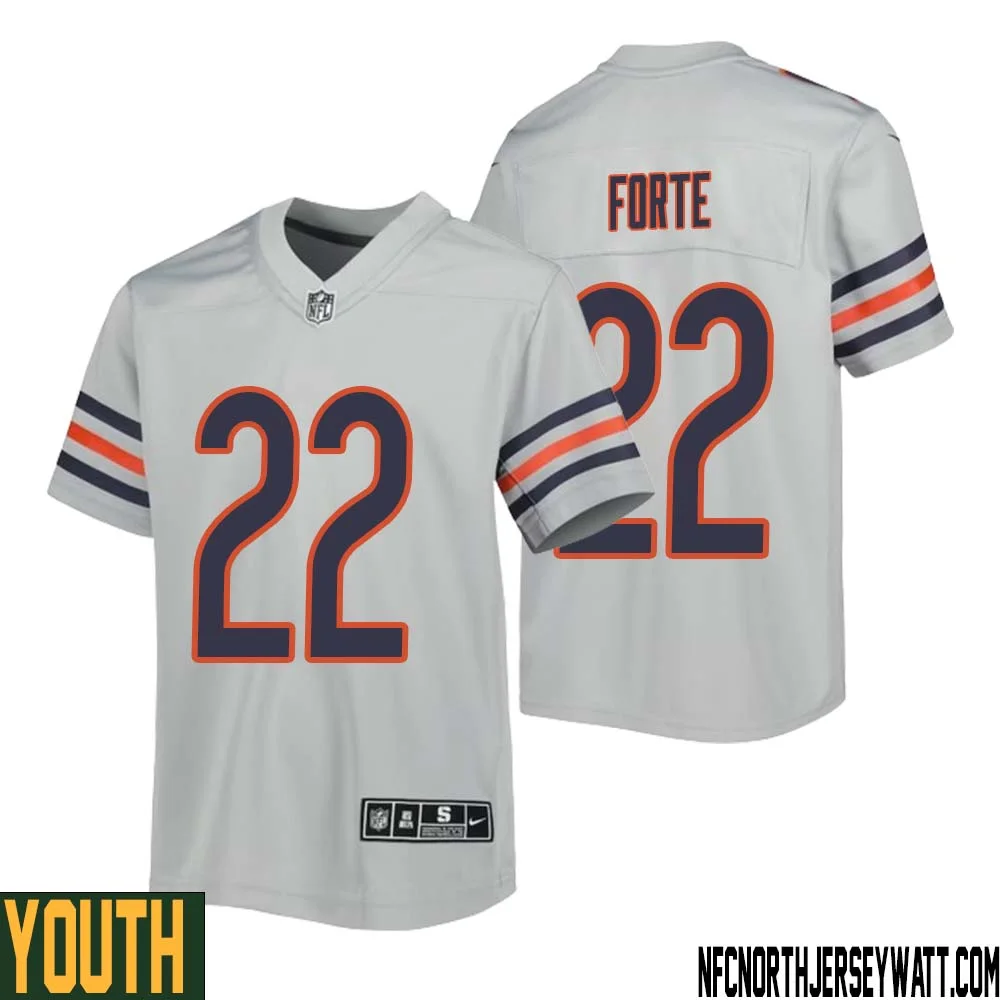 Matt Forte No 22 Youth Silver Chicago Bears Inverted Legend Jersey 1