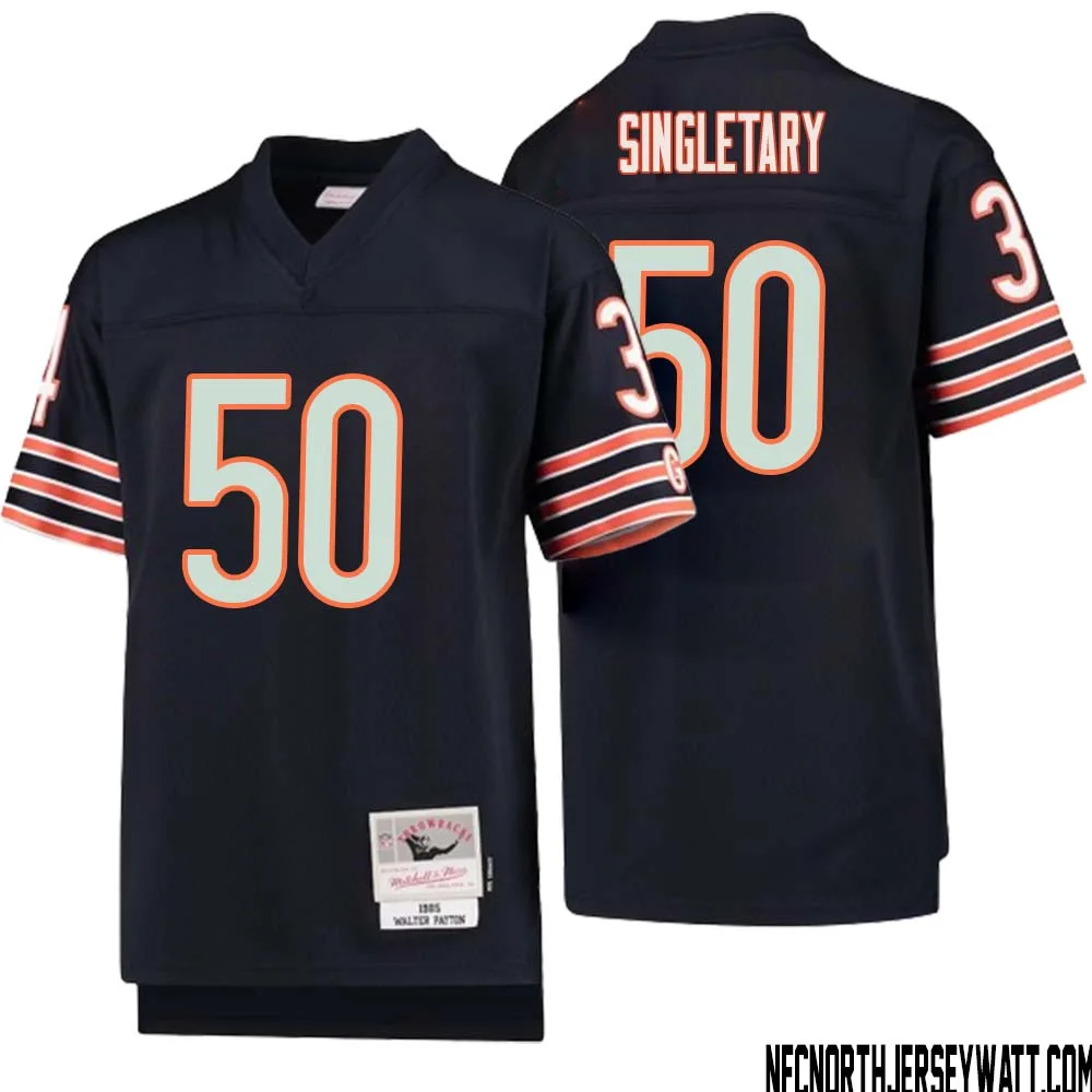 Mike Singletary No 50 Youth Mitchell Ness Navy Chicago Bears 1985 Legacy Retired Player Jersey