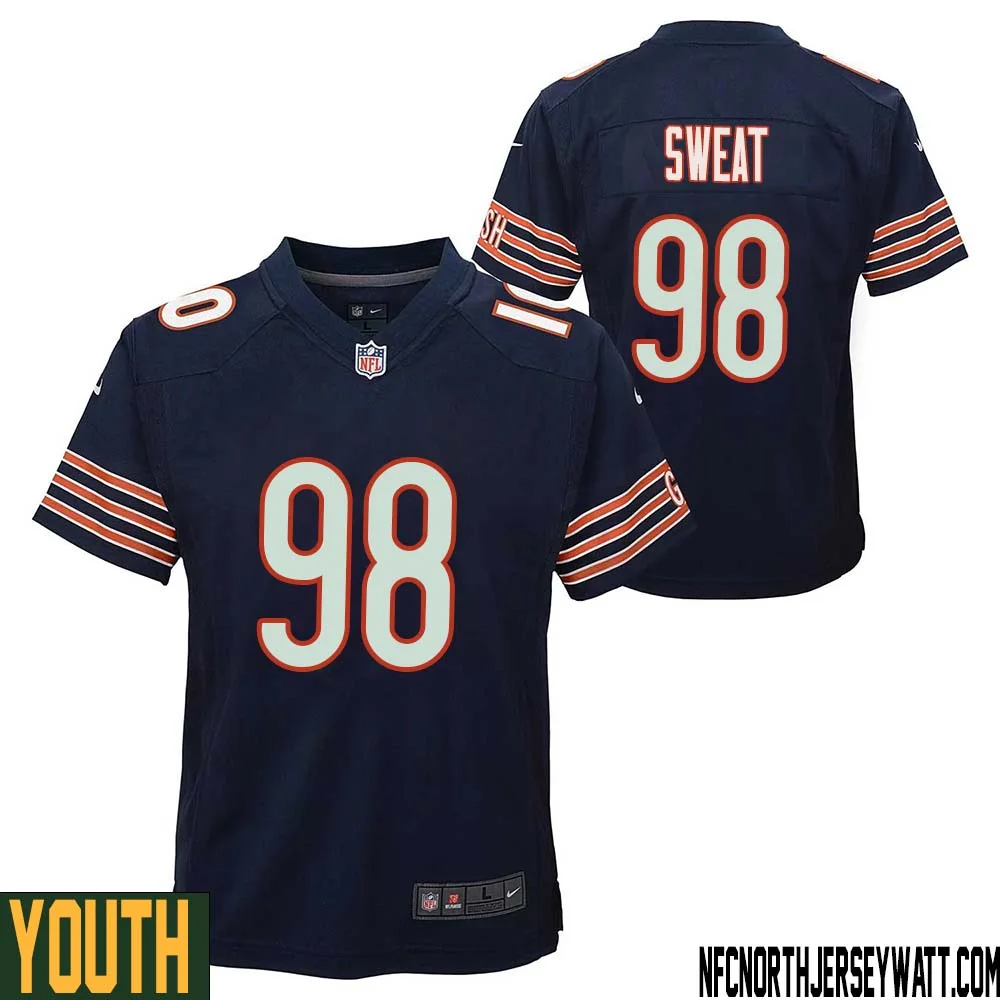 Montez Sweat No 98 Chicago Bears Home Game Navy Jersey for Youth