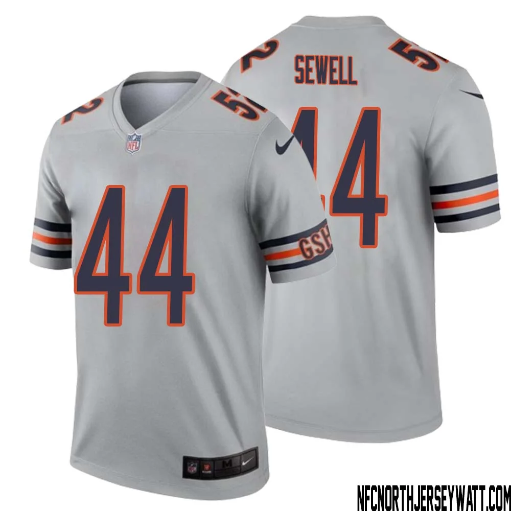 Noah Sewell No 44 Men Silver Chicago Bears Inverted Legend Jersey