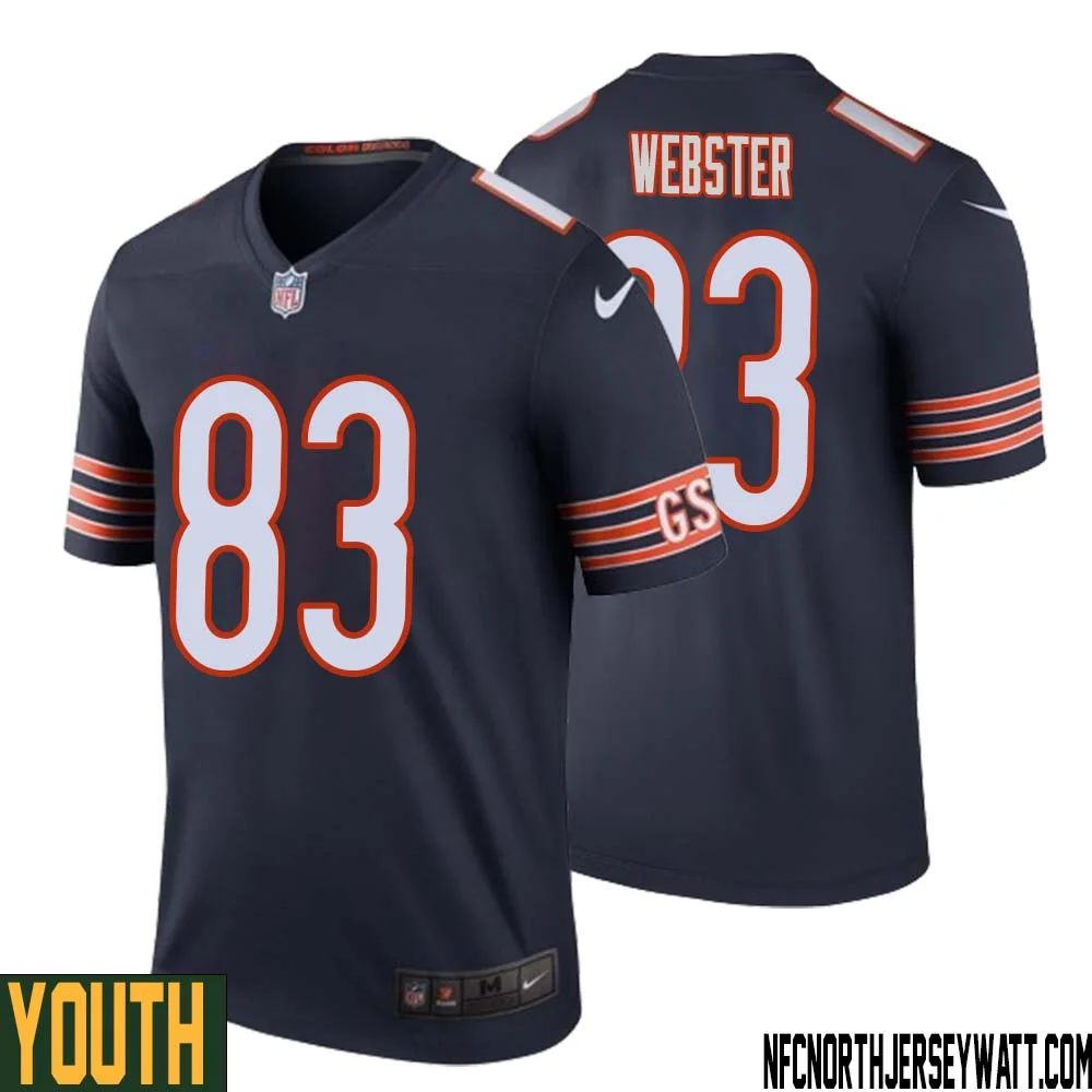 Nsimba Webster No 83 Youth Navy Chicago Bears Color Rush Legend Jersey
