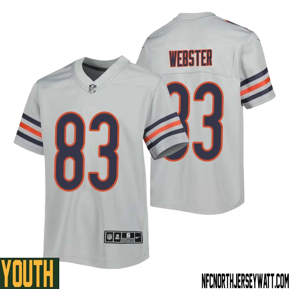 Nsimba Webster No 83 Youth Silver Chicago Bears Inverted Legend Jersey