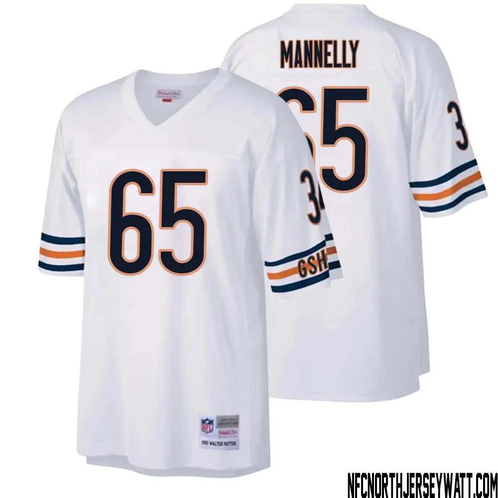 Patrick Mannelly No 65 Men Mitchell Ness White Chicago Bears Legacy Replica Jersey