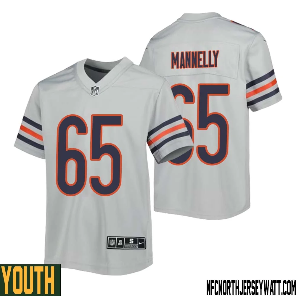 Patrick Mannelly No 65 Youth Silver Chicago Bears Inverted Legend Jersey 1