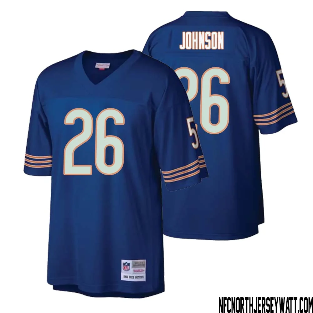 Quindell Johnson No 26 Men Mitchell Ness Navy Chicago Bears Retired Player Legacy Replica Jersey