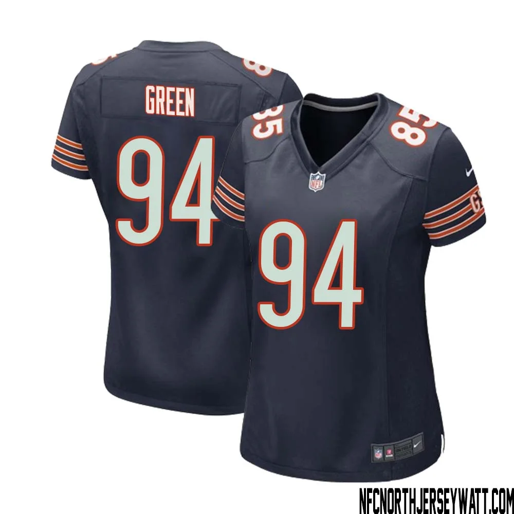 Rasheem Green No 94 Chicago Bears Home Game Navy Jersey for Women 1