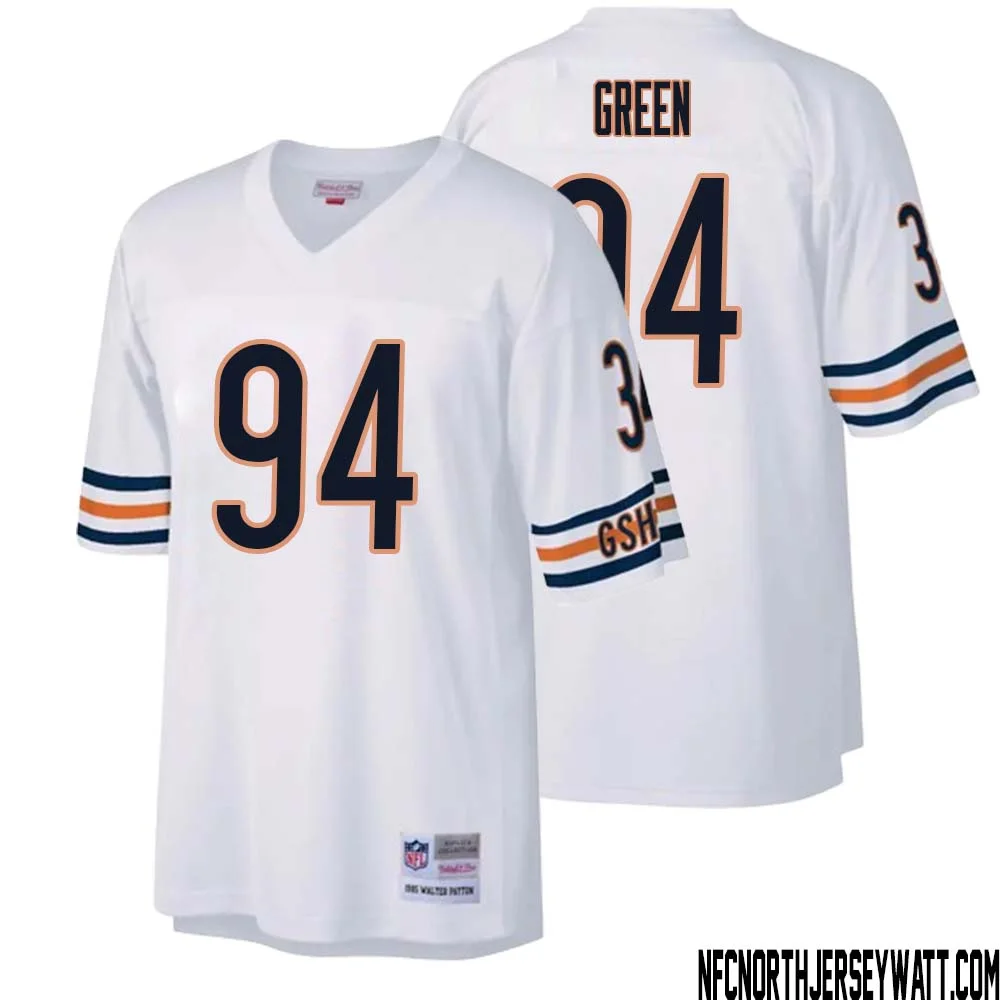 Rasheem Green No 94 Men Mitchell Ness White Chicago Bears Legacy Replica Jersey 1