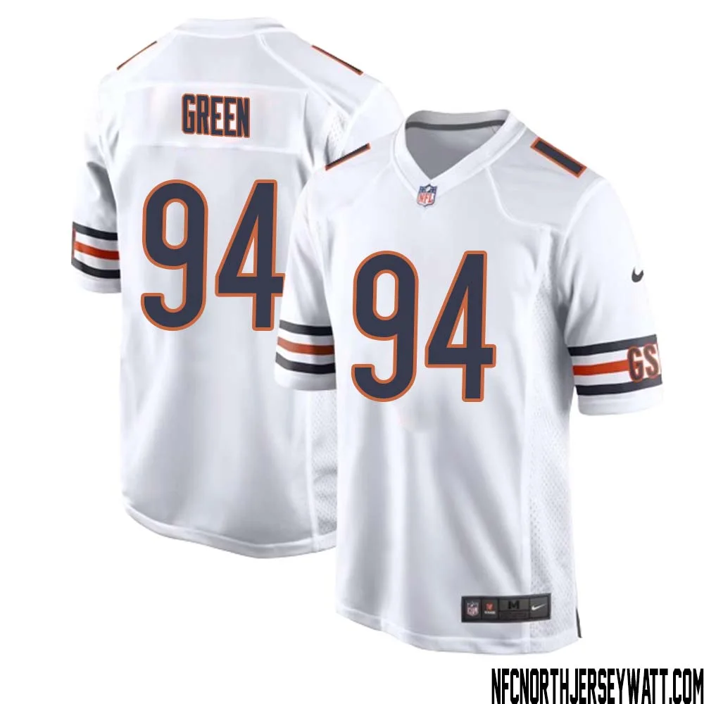 Rasheem Green No 94 Men White Chicago Bears Away Game Jersey 1