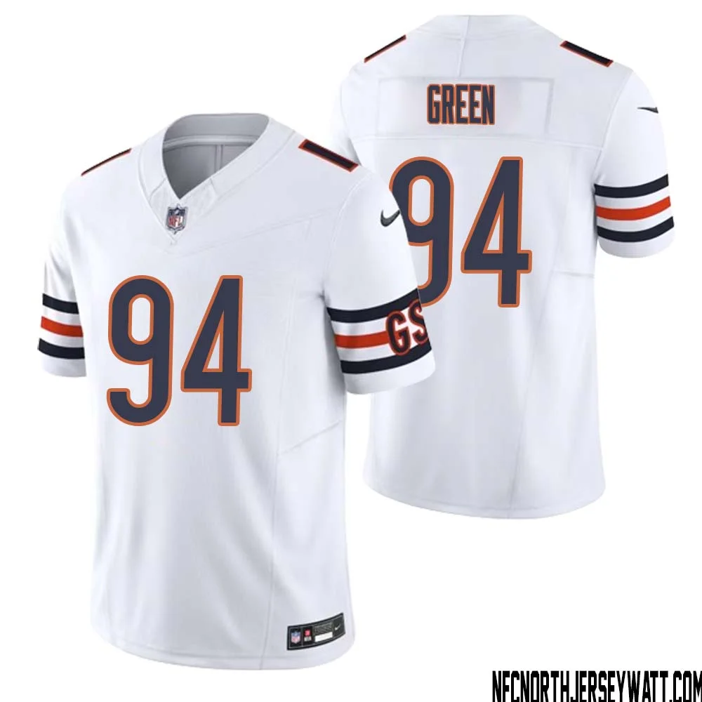 Rasheem Green No 94 Men White Chicago Bears Vapor F.U.S.E. Limited Jersey