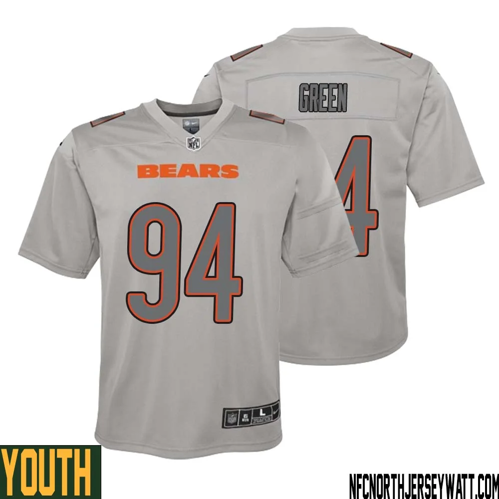 Rasheem Green No 94 Youth Gray Chicago Bears Atmosphere Fashion Game Jersey 1