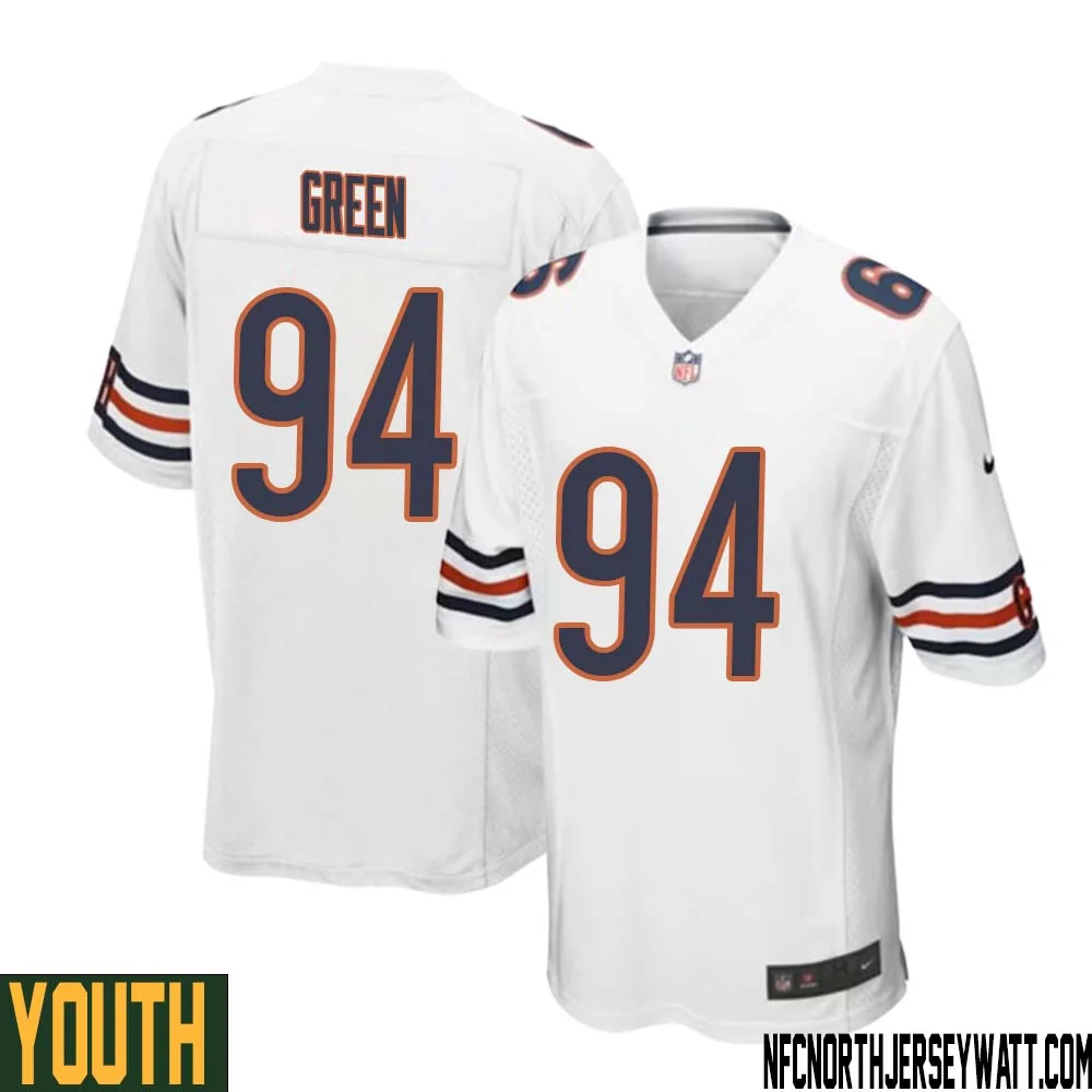 Rasheem Green No 94 Youth White Chicago Bears Away Game Jersey