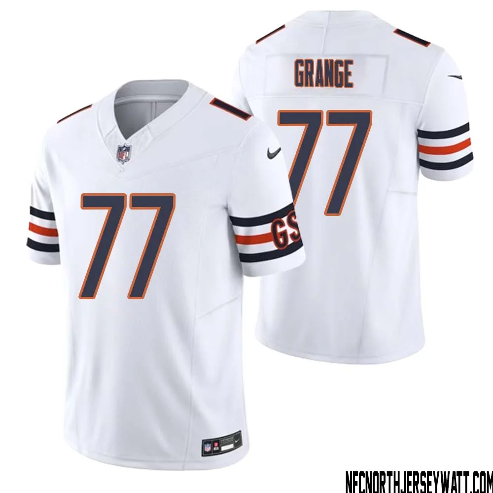 Red Grange No 77 Men White Chicago Bears Vapor F.U.S.E. Limited Jersey