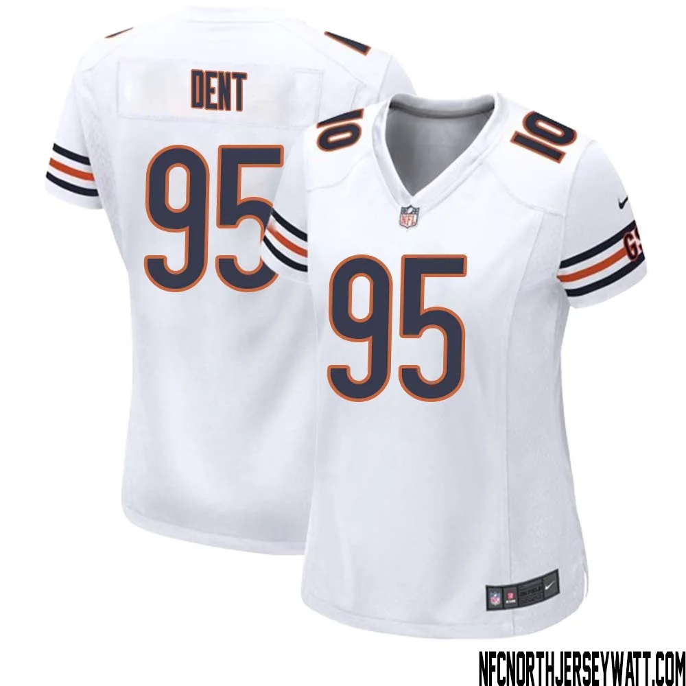 Richard Dent No 95 Women White Chicago Bears Away Game Jersey 1